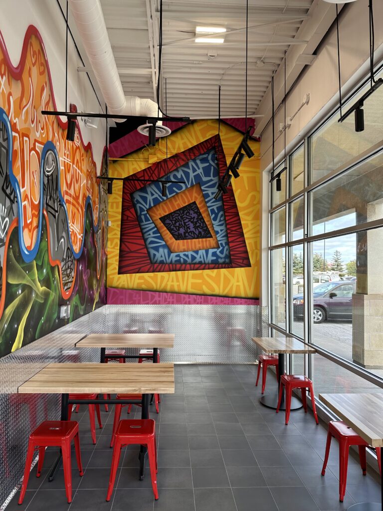 Interior photo of Dave's Hot Chicken in Burlington, Ontario (Canada)