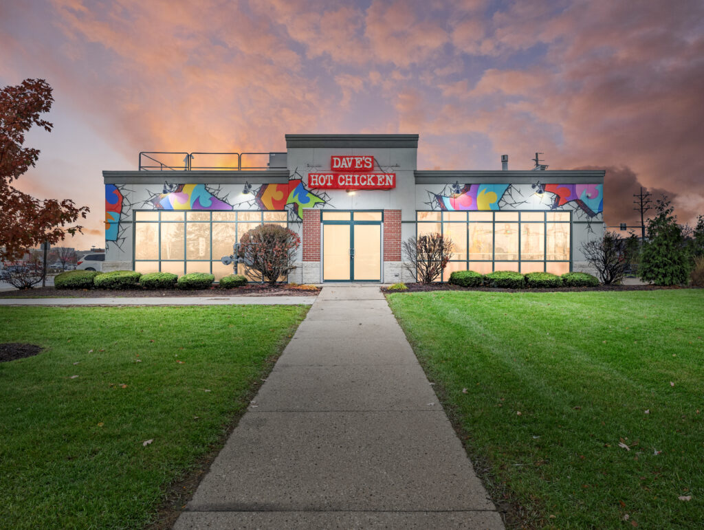 Exterior shot of Dave's Hot Chicken in Wauwatosa WI