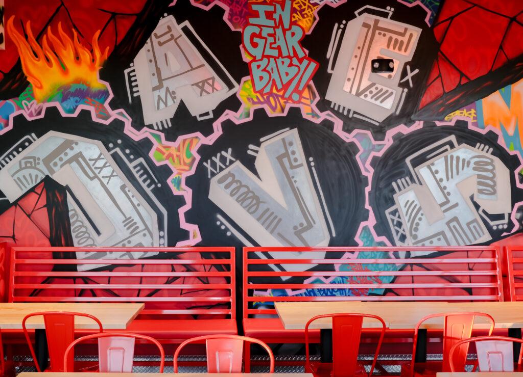 Interior shot of Dave's Hot Chicken in Mechanicsburg PA