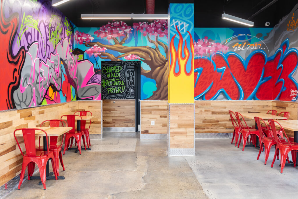 Interior shot of Dave's Hot Chicken in Cherry Hill NJ