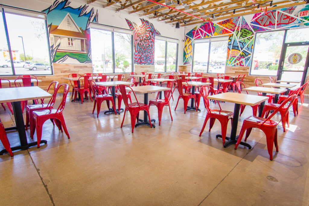 Interior shot of Dave's Hot Chicken in Marana AZ