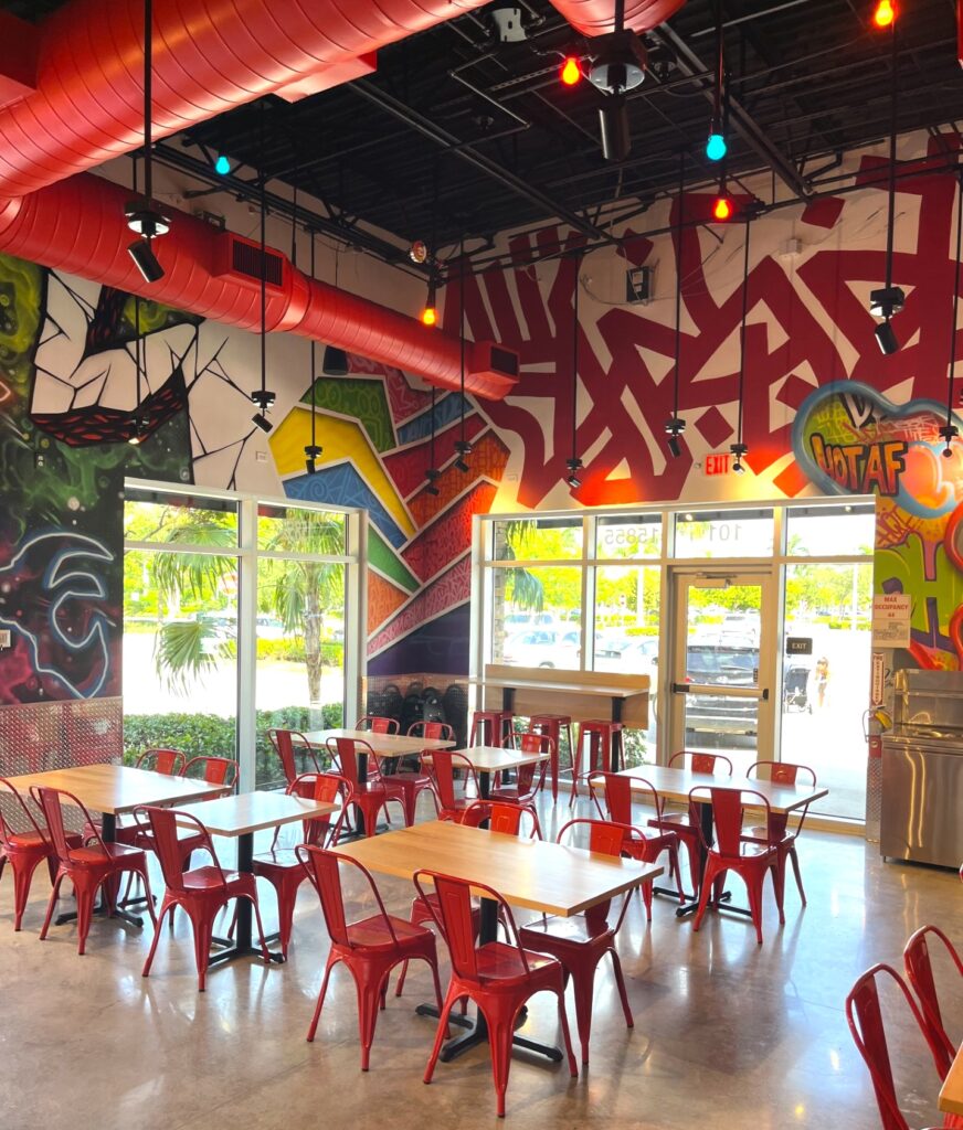 Interior shot of Dave's Hot Chicken in Pembroke Pines FL