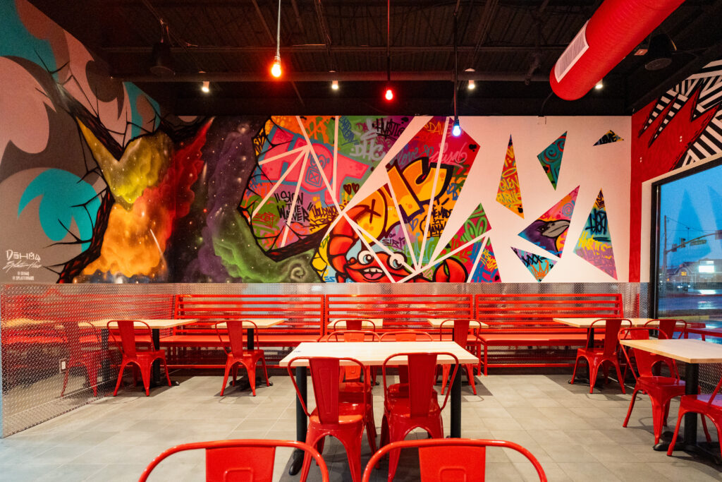 Interior shot of Dave's Hot Chicken in Glen Burnie, MD