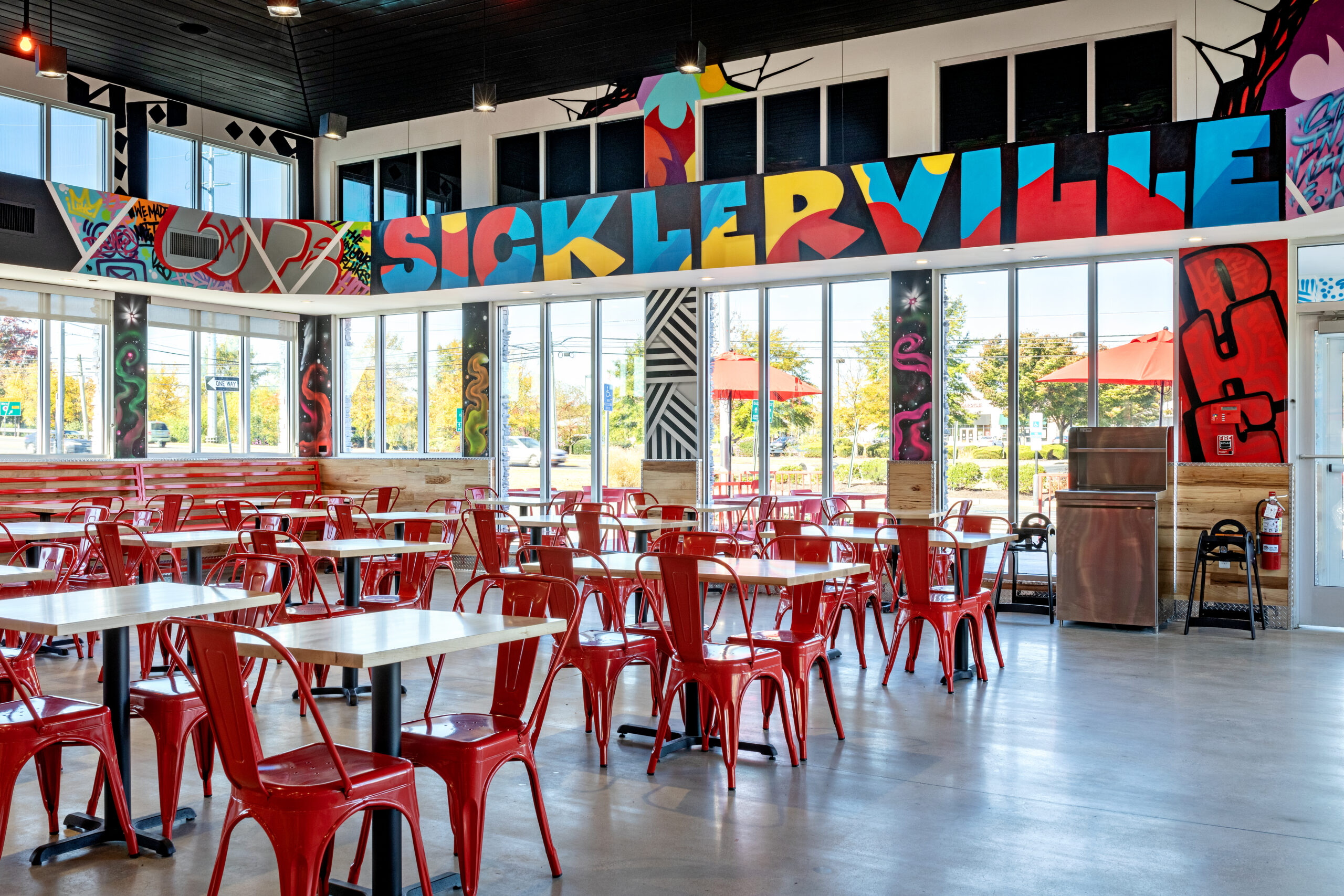 Interior shot of Dave's Hot Chicken in Sicklerville, NJ