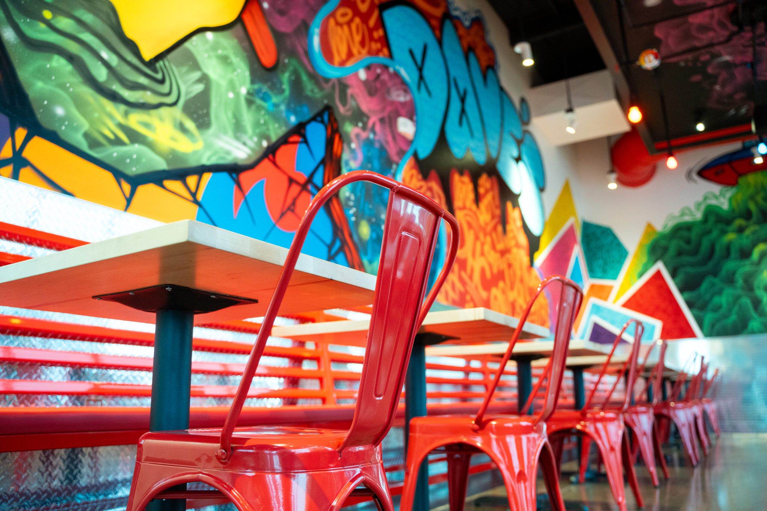 Interior shot of Dave's Hot Chicken in Davenport IA