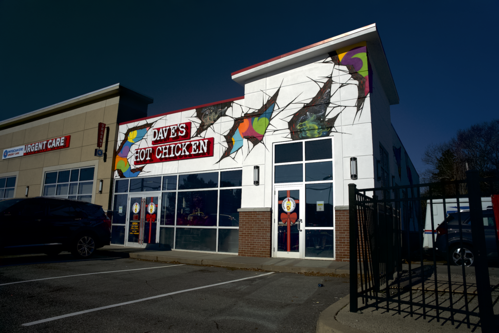 Exterior image of Dave's Hot Chicken in Franklin MA