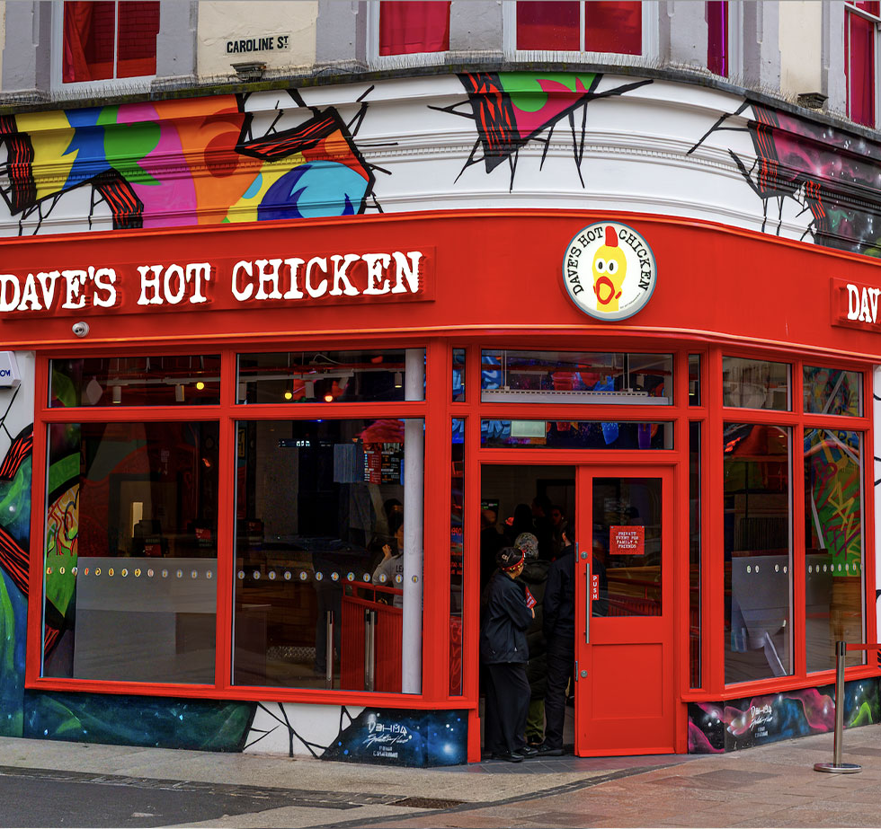 Exterior image of Dave's Hot Chicken in Cardiff, UK